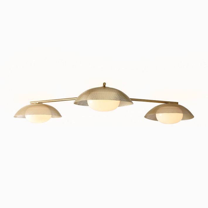 Shall品 Bezel 3-Light Glass Flush Mount - Modern Lighting Fixture