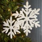 Fluffy Glitter Snowflake Ornament