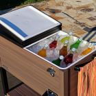 Permasteel 80 Qt. Wood Grain Rolling Patio Cooler