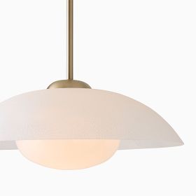 Bezel Perforated Metal Pendant (16")
