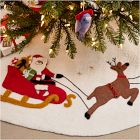Felt Santa &amp; Sleigh Tree Skirt