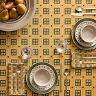 Pierce &amp; Ward Floral Grid Tablecloth