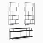 Profile Media Console &amp; 2 Bookshelves Set
