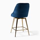 Mid-Century Swivel Counter Stool - Metal Legs