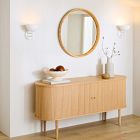 Woven Rattan Round Wall Mirror