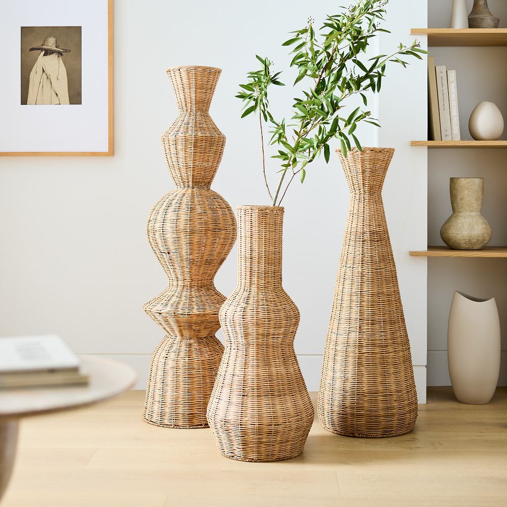 Wicker Floor Vase (in-store pickup only) main image 0