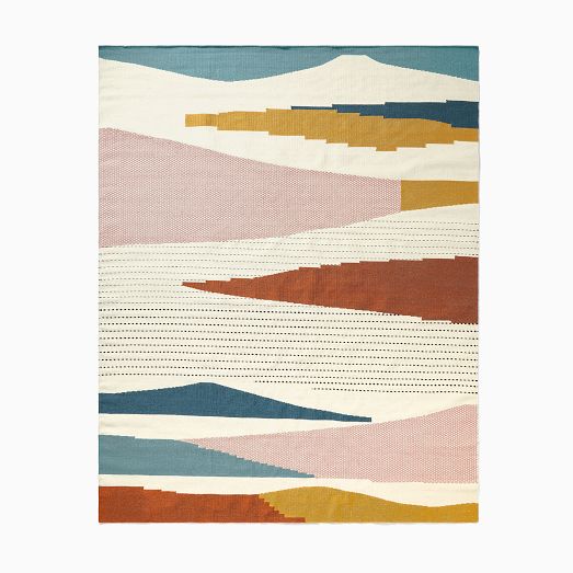 west elm 大判ラグ Kids Washable Zig Zag Rug | West Elm