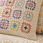 Rainbow Crochet Pillow