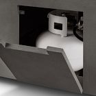 Tall 60" Rectangle Outdoor Concrete Fire Table