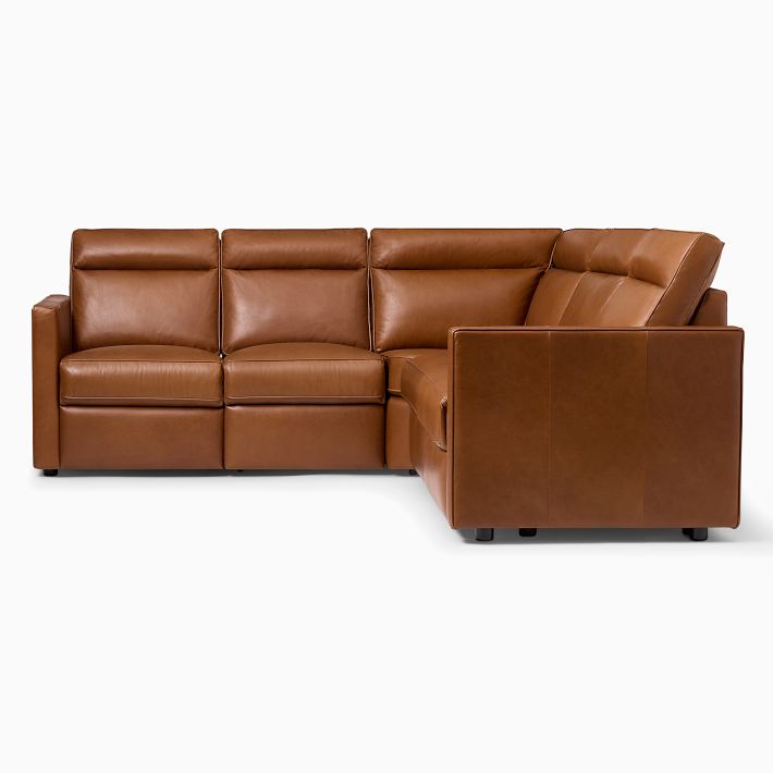 Harris Motion Reclining Leather 5-Piece L-Shaped Sectional (95