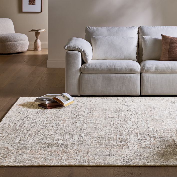 West elm ウールラグ　wool rug モロッコ製 Hieroglyph Tufted Wool Rug | West Elm