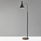 Walnut LED Task Floor Lamp