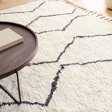 West elm ウールラグ　wool rug モロッコ製 West elm ウールラグ wool rug モロッコ製 - メルカリ