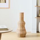 Woven Wicker Floor Vases