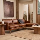 Auburn Leather 2-Piece Chaise Sectional (107&quot;)
