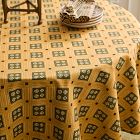 Pierce &amp; Ward Floral Grid Tablecloth