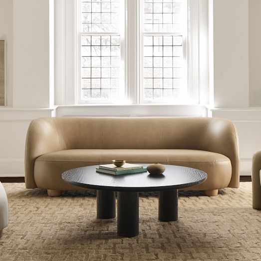 Laurent Leather Sofa (76