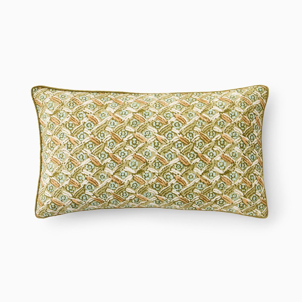 Pierce & Ward Floral Lattice Lumbar Pillow Cover