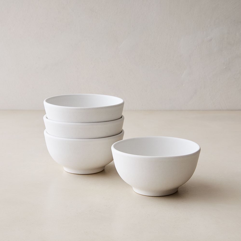 Kanto Stoneware Condiment Bowl Sets - Ice White, Set of 8