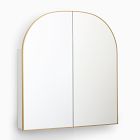 Open Box: Arch Double Wide Metal Framed Medicine Cabinet