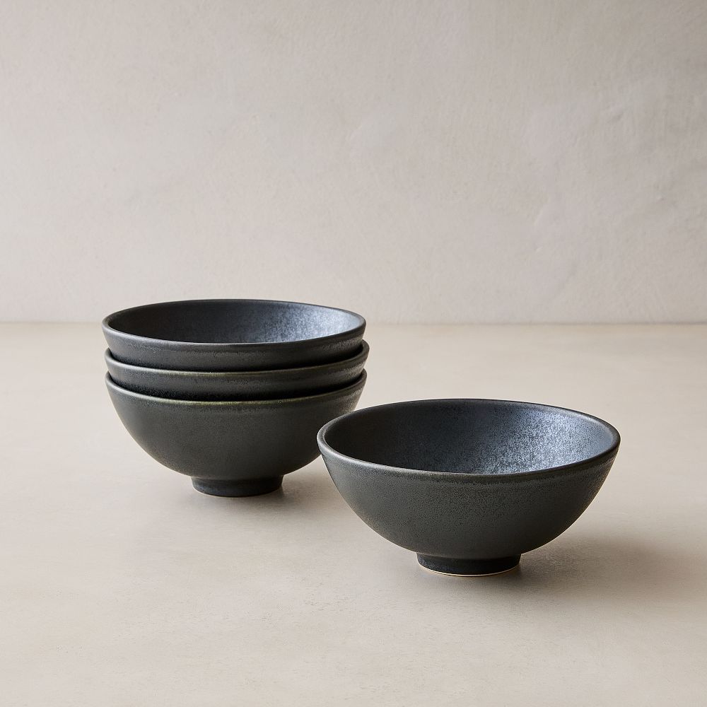 Kanto Stoneware Cereal Bowl (Set of 8) - Black