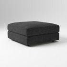 Open Box: Urban Ottoman (36"sq), Poly-Fill - Performance Distressed Velvet Slate