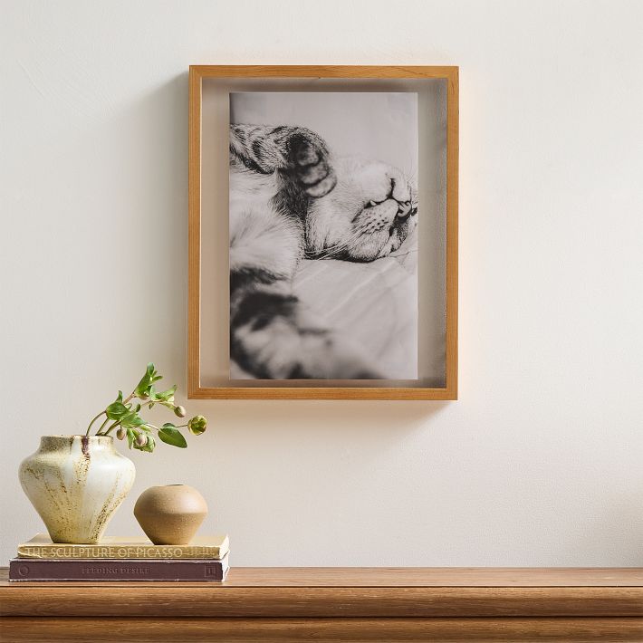 Floating Wood Gallery Frames (color: wheat)