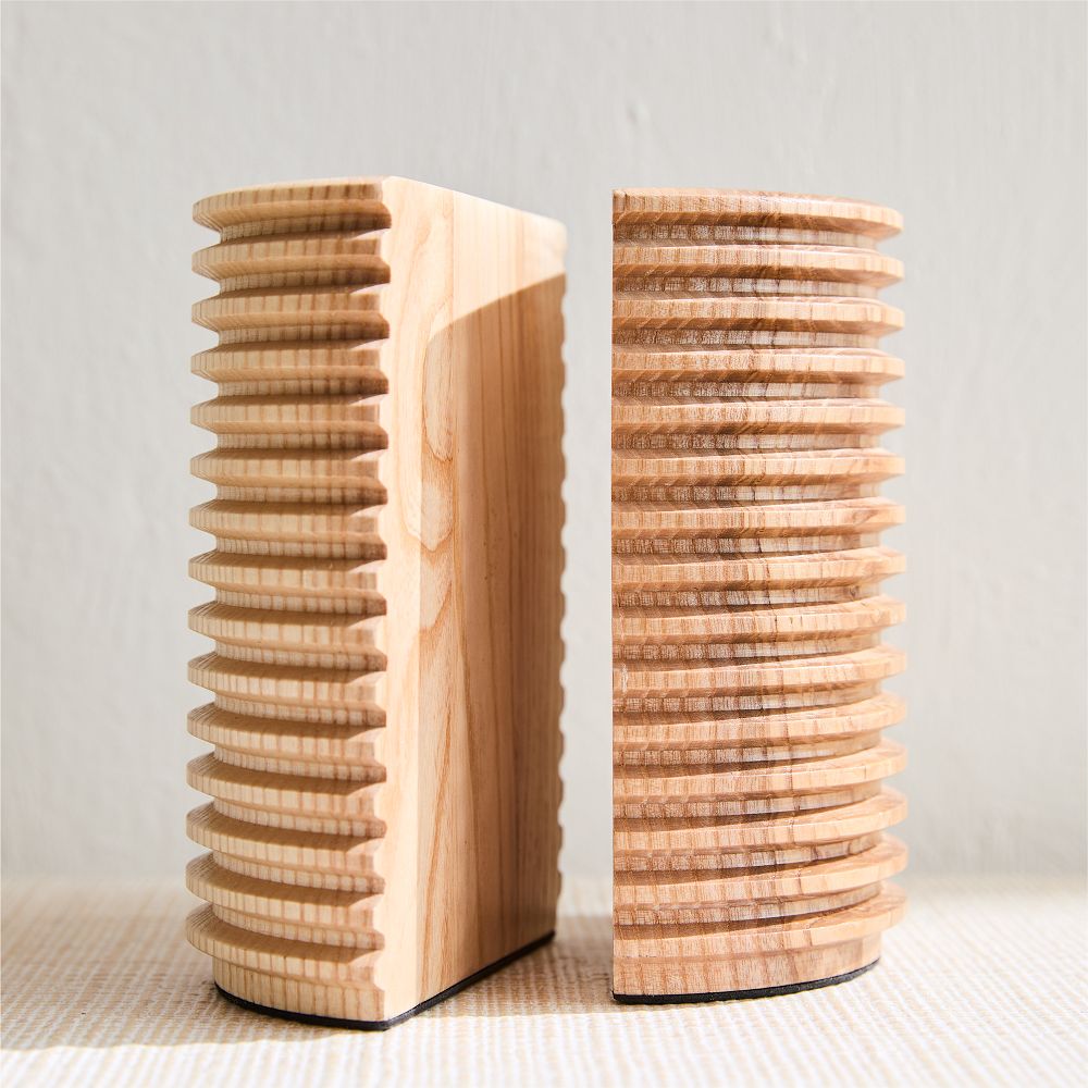 Peyton Wood Bookend - Light Ash, 5.5 Inches