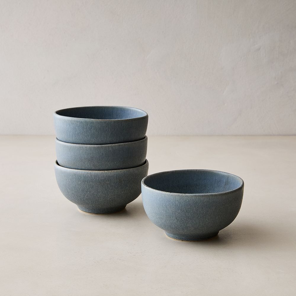 Kanto Stoneware Condiment Bowl Sets - Arctic Blue, Set of 4