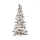 Pre-Lit Faux Heavy Flocked Layered Spruce Tree