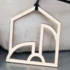 SZKLO Glass Modern Nativity Ornament - Birch wood