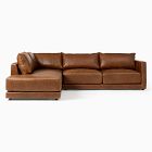 Melbourne Leather 2-Piece Bumper Chaise Sectional (116"&ndash;126")