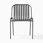 Portside Aluminum Outdoor Round Dining Table (58.5") &amp; Santa Cruz Stacking Dining Chairs Set