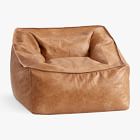 Chip & Dent: Modern Lounger, Large, Caramel, Vegan Leather, WE Kids