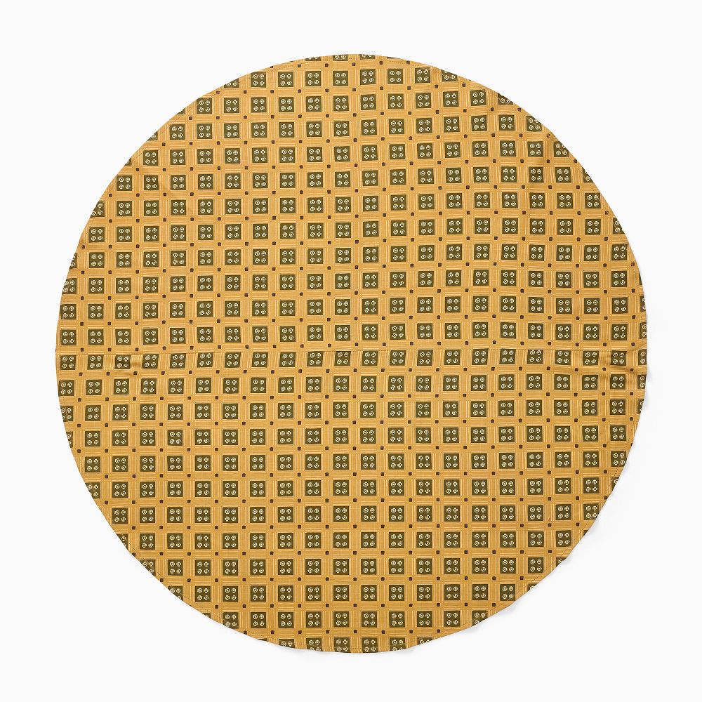 Pierce & Ward Floral Grid Tablecloth