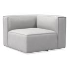 Open Box: Remi Corner, Poly, Performance Coastal Linen, Frost Gray, Memory Foam