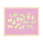 Kitty Print Framed Wall Art by Leah Duncan