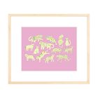 Kitty Print Framed Wall Art by Leah Duncan