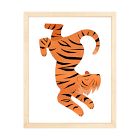 Theo the Tiger Framed Wall Art by Ula Boom