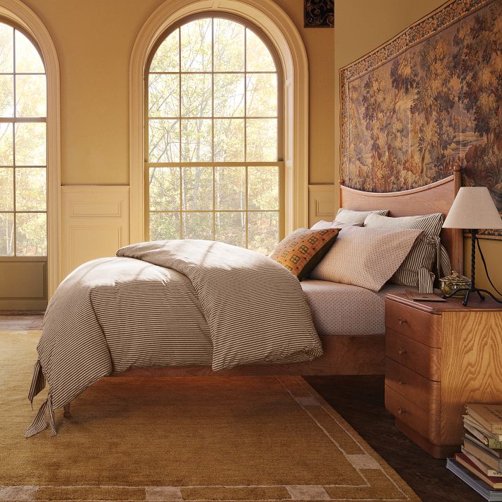 Pierce & Ward Cotton Linen Stripe Duvet Cover, King