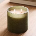 Flocked Glass Filled Candles - Frozen Pine &amp; Cedarwood