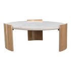 Curved Wood Legs Coffee Table