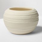 Rounded Ceramic Fluted Tabletop Planters