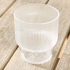 Fluted Acrylic Short Drinking Glass Sets
