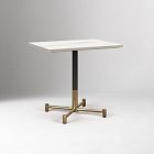 Branch Restaurant Rectangle Dining Table - Porcelain w/ Protective Metal Bumper