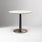 Raymond Restaurant Dining Table - Porcelain w/ Protective Metal Bumper - Round