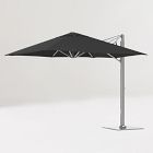 Contract Grade 10' Square Cantilever Outdoor Patio Umbrella - Rustproof Aluminum Frame with Base