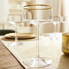 Horizon Lead-Free Crystal Gold-Rimmed Champagne Coupe Glass Sets