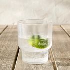 Fluted Acrylic Short Drinking Glass Sets