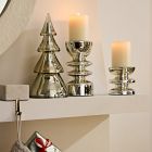 Modern Mercury Glass Pillar Holders